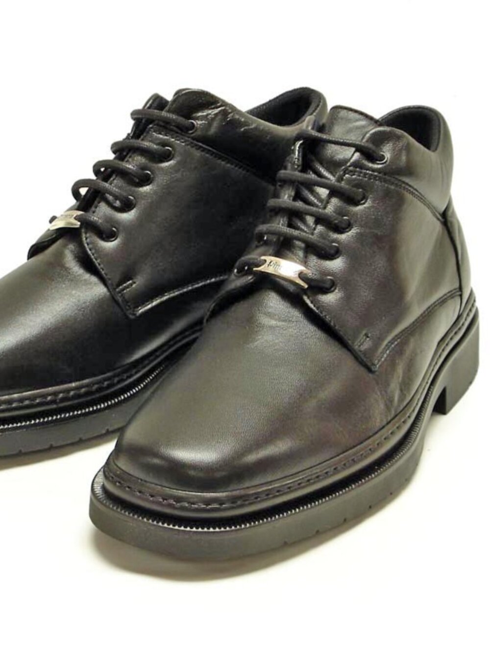 5250 Belka Black Leather Boot Lace up Pinosos Made in Spain